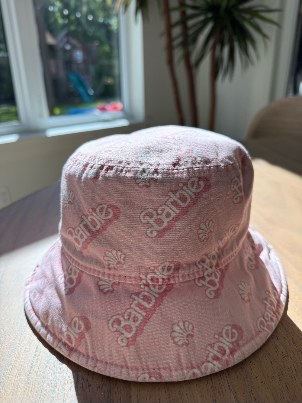 Lele Sadoughi Pink Barbie Logo Bucket Hat for Kids